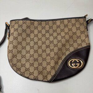 Authentic Vintage Gucci GG Monogram Canvas Crossbody Bag – Excellent Condition